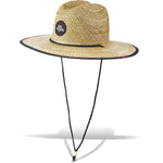 Dakine Pindo Straw Hat in Aloha Camo with wide brim and black chin cord