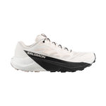 Salomon Pulsar men's trail running shoe in lunar rock white and black colorway
