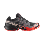 Salomon Speedcross 6 men's trail running shoe in black with red accents