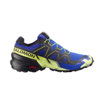 Salomon Speedcross 6 men's trail running shoe in blue, black and lime green