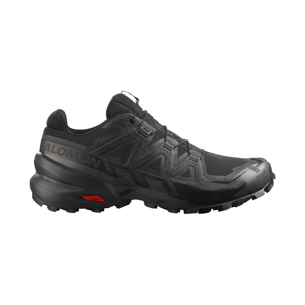 Salomon Speedcross 6 GTX men's trail running shoe in black colorway