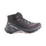 Salomon Genesis MID GTX hiking boot in black with pink accents, lateral view