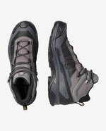 Salomon X ULTRA 5 MID GTX hiking boots in black and grey colorway
