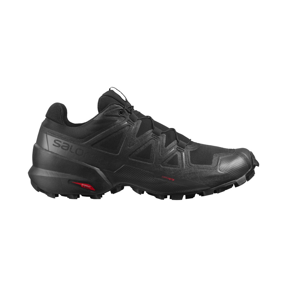 Salomon Speedcross 5 men's trail running shoe in black colorway