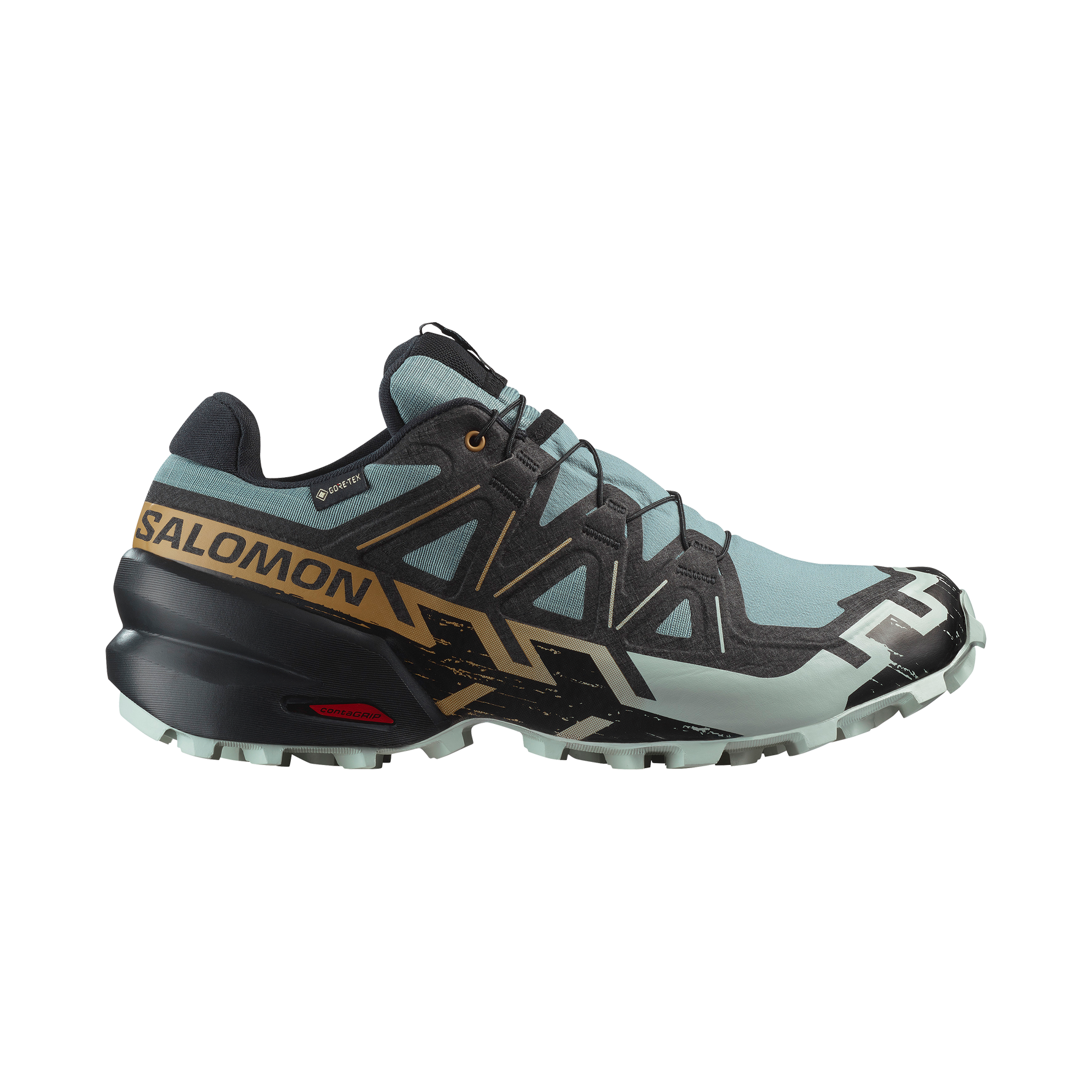 Salomon Speedcross 6 GTX men's trail running shoe in nautical blue and black