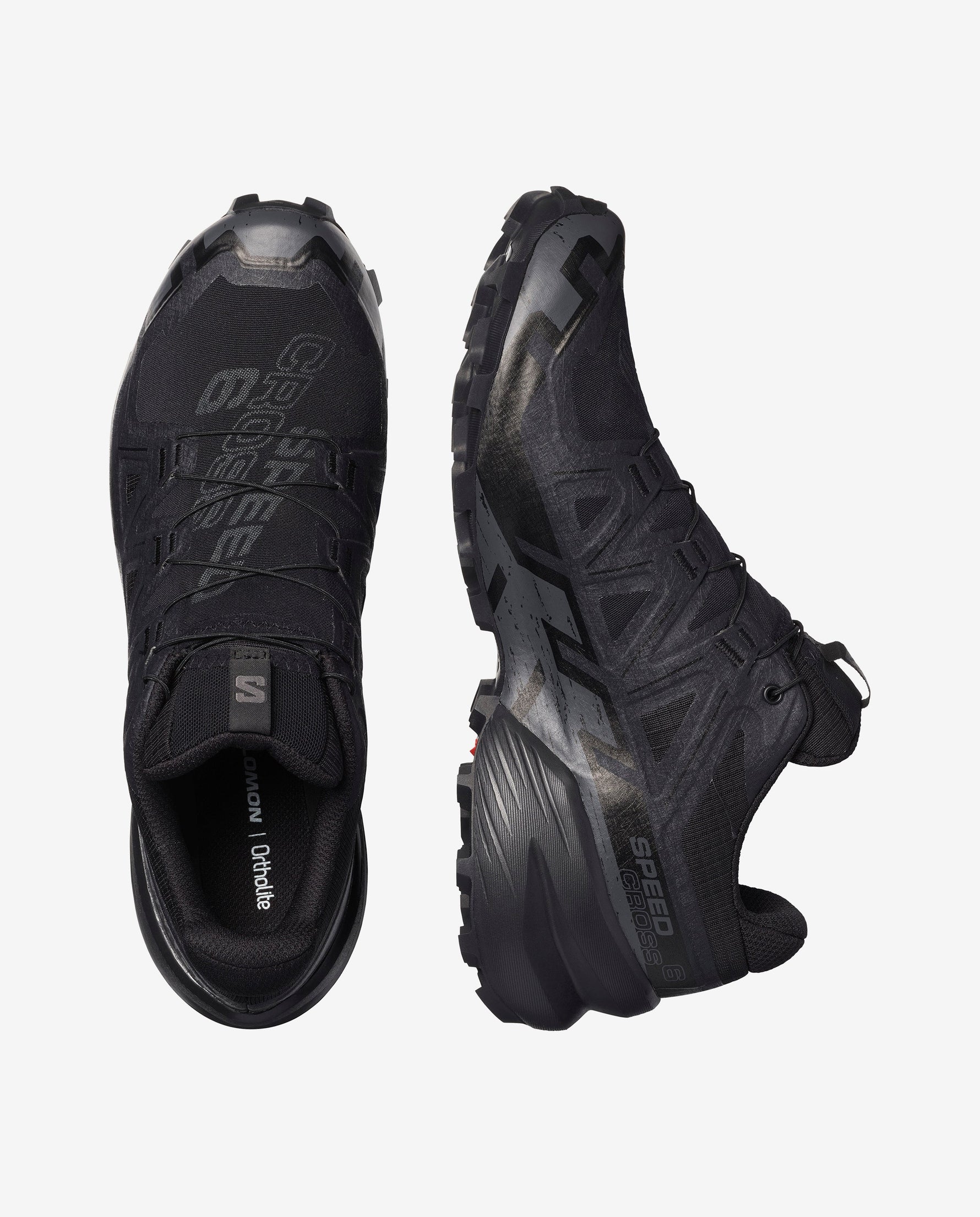 Salomon Speedcross 6 GTX men's trail running shoes in black colorway