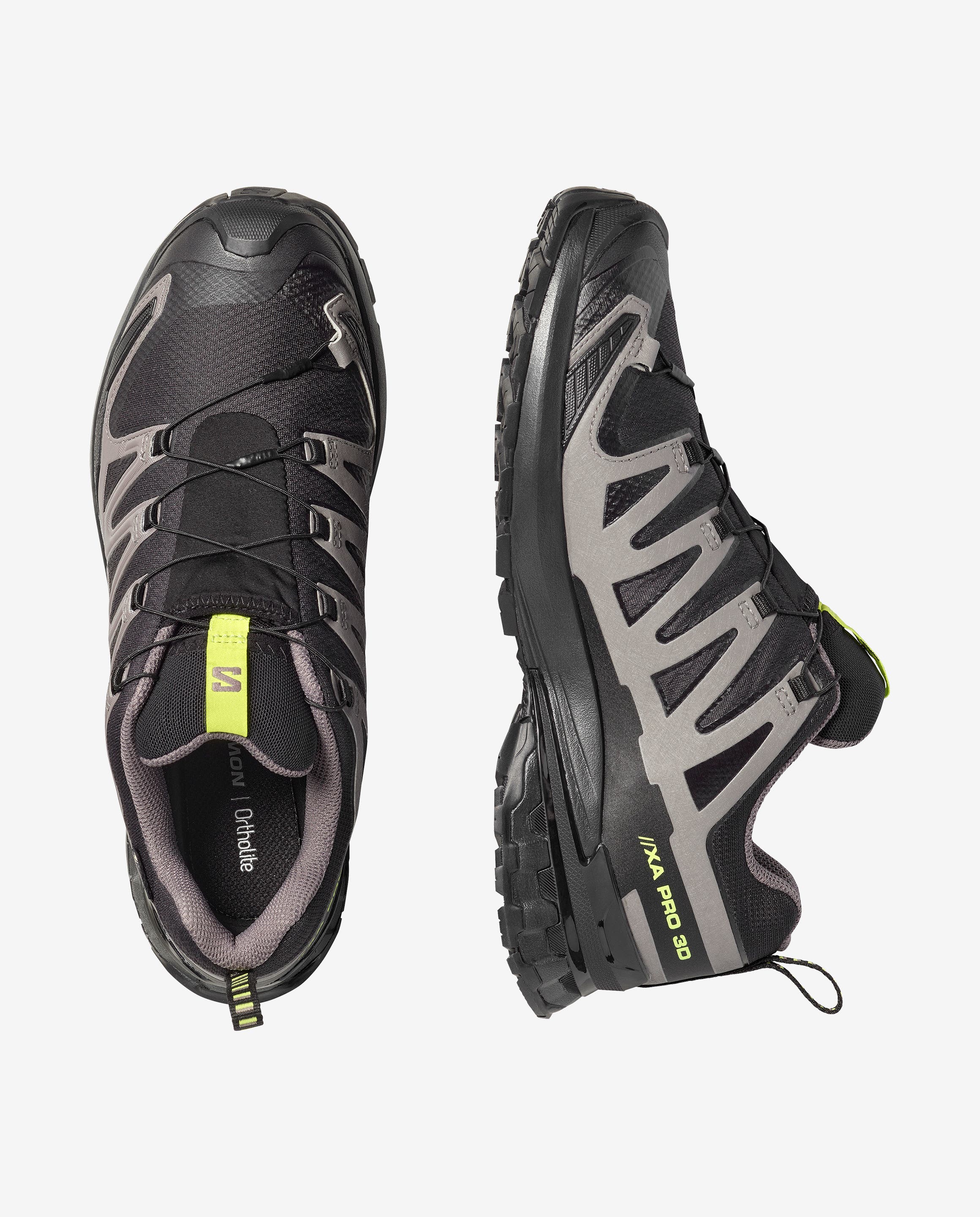 Salomon XA Pro 3D v9 GTX men's trail running shoes in black and pewter