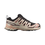 Salomon XA PRO 3D V9 women's trail running shoe in black pink beige colorway