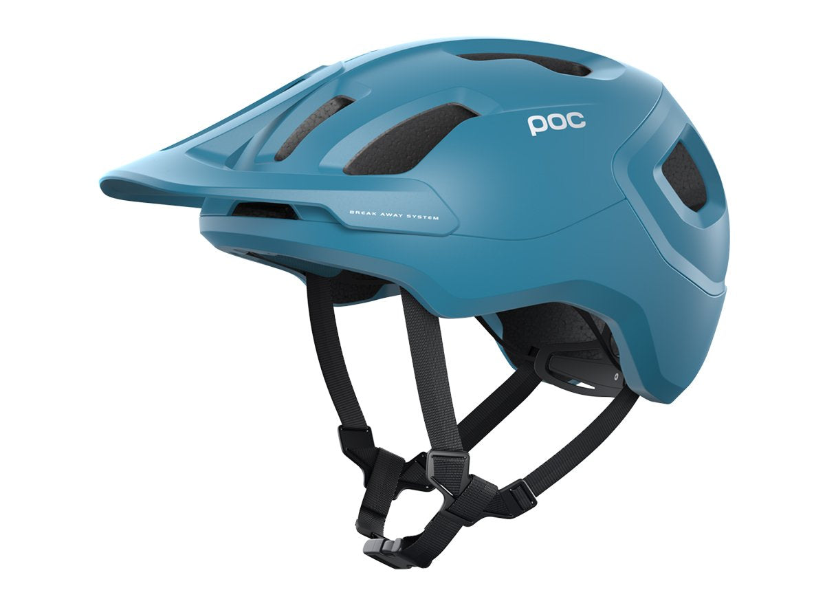 POC Axion Spin bicycle helmet in basalt blue matte with ventilation holes