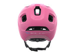 POC Axion Spin helmet in Actinium Pink Matt, rear view showing ventilation and branding