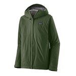 Patagonia Men's Torrentshell 3L Jacket in Buckhorn Green with hood up
