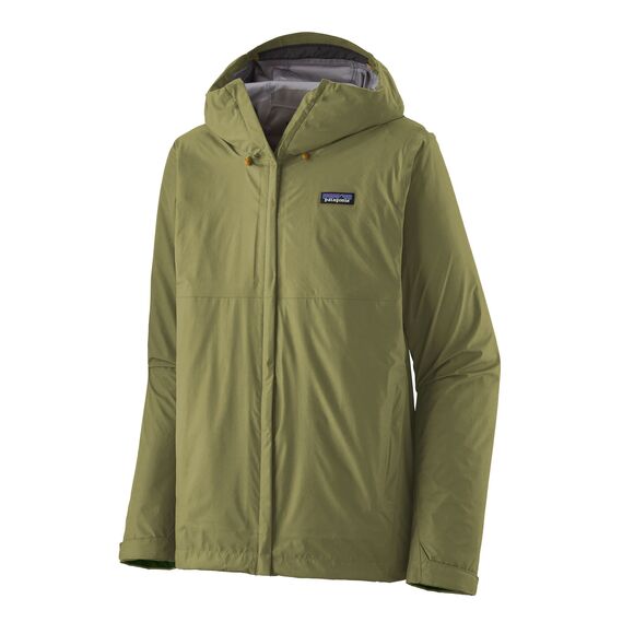 Patagonia Men's Torrentshell 3L Jacket in Buckhorn Green with hood and full zip