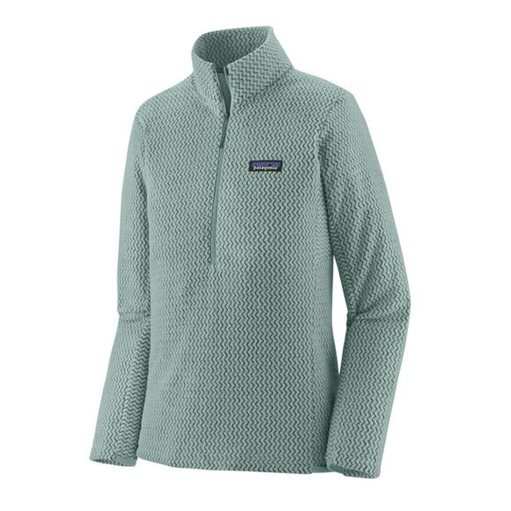 Patagonia Women's R1 Air Zip-Neck fleece pullover in sage green color
