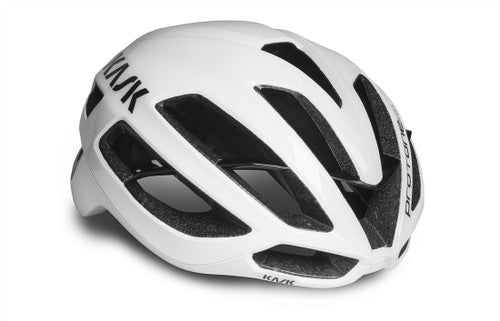 Kask Protone Icon cycling helmet in white matte finish with aerodynamic design