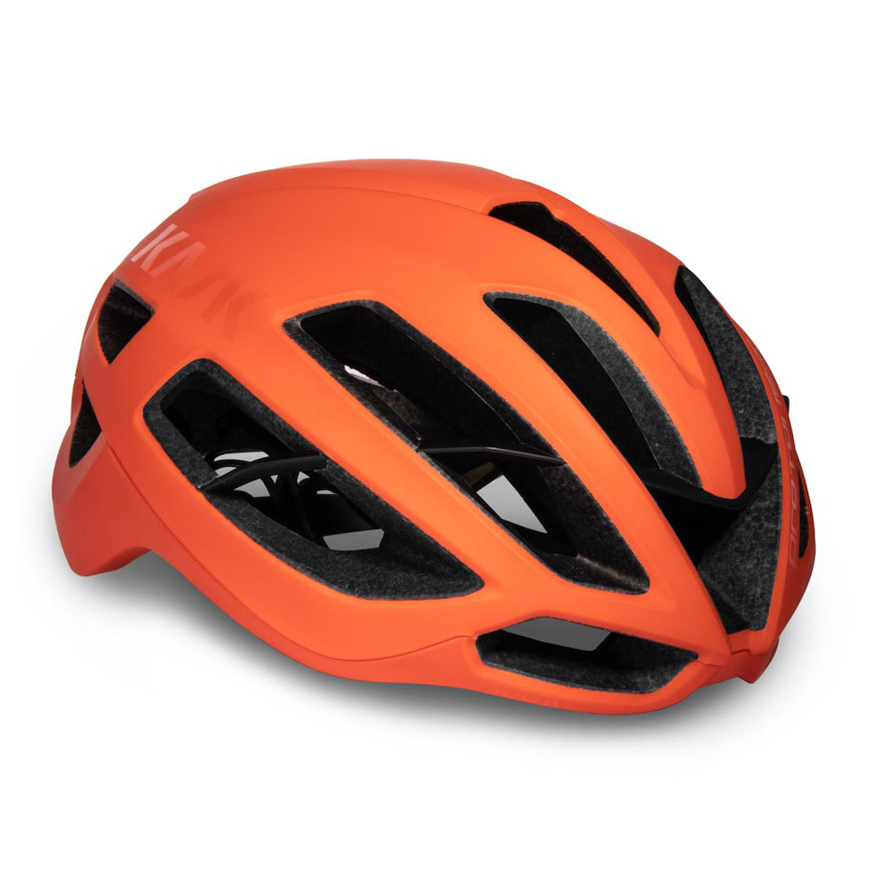 Kask Protone Icon cycling helmet in tangerine orange with ventilation ports