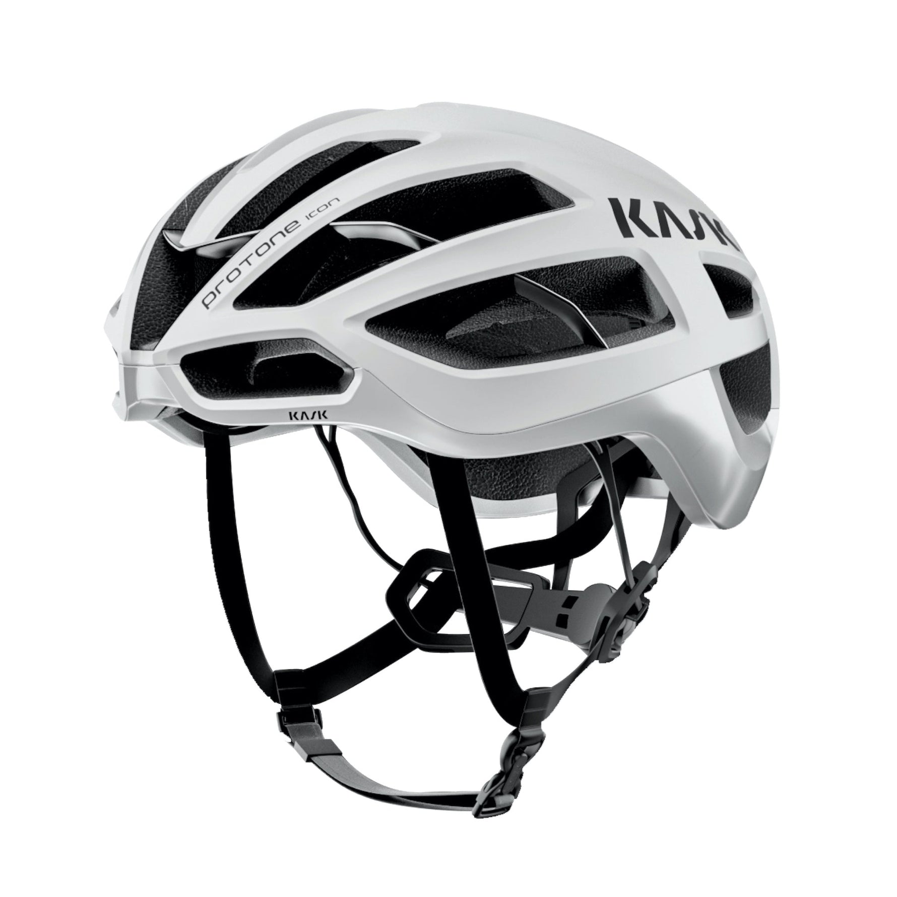 KASK Protone Icon cycling helmet in white with aerodynamic design and ventilation
