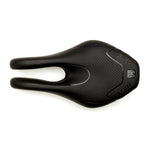 ISM PS 1.0 black bicycle saddle with perforated surface and central cutout