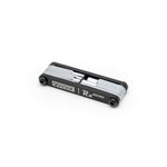 Pedro's Rx Micro 7-function folding multi-tool in black and silver finish