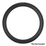 Pirelli Cinturato Velo TLR black bicycle tire with green accent stripes