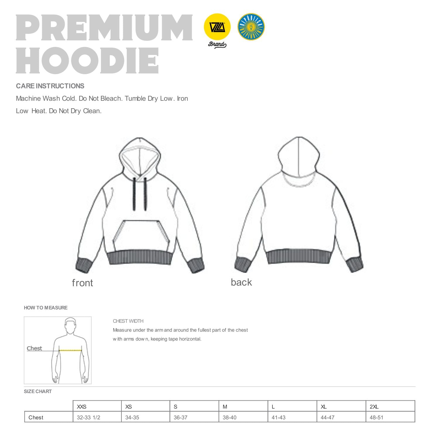 República Independiente - Premium Hoodie Azul