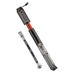 Lezyne digital pressure drive bike pump in gloss black with red accents