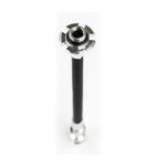 Lezyne Pressure Drive S mini bike pump in black with silver chrome fittings