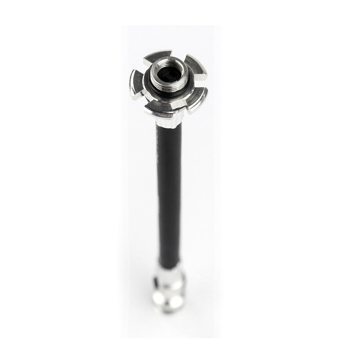 Lezyne Pressure Drive S mini bike pump in black with silver chrome fittings