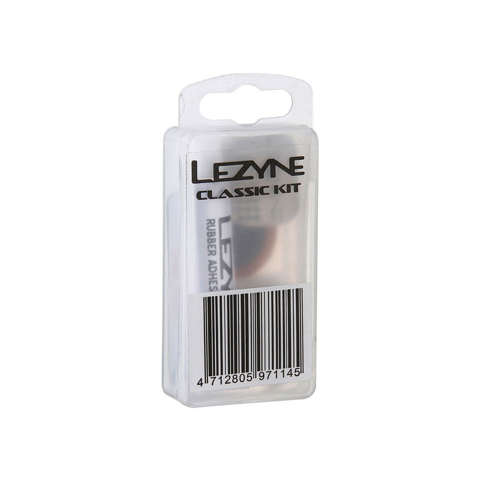 Lezyne Classic Kit clear plastic package with barcode on white background