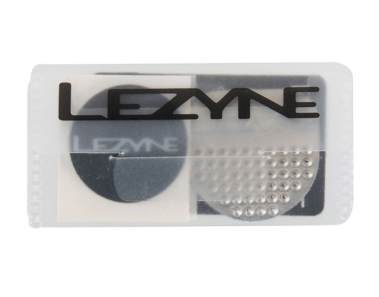 LEZYNE CO2 kit in clear plastic case with black cartridge and silver inflator head