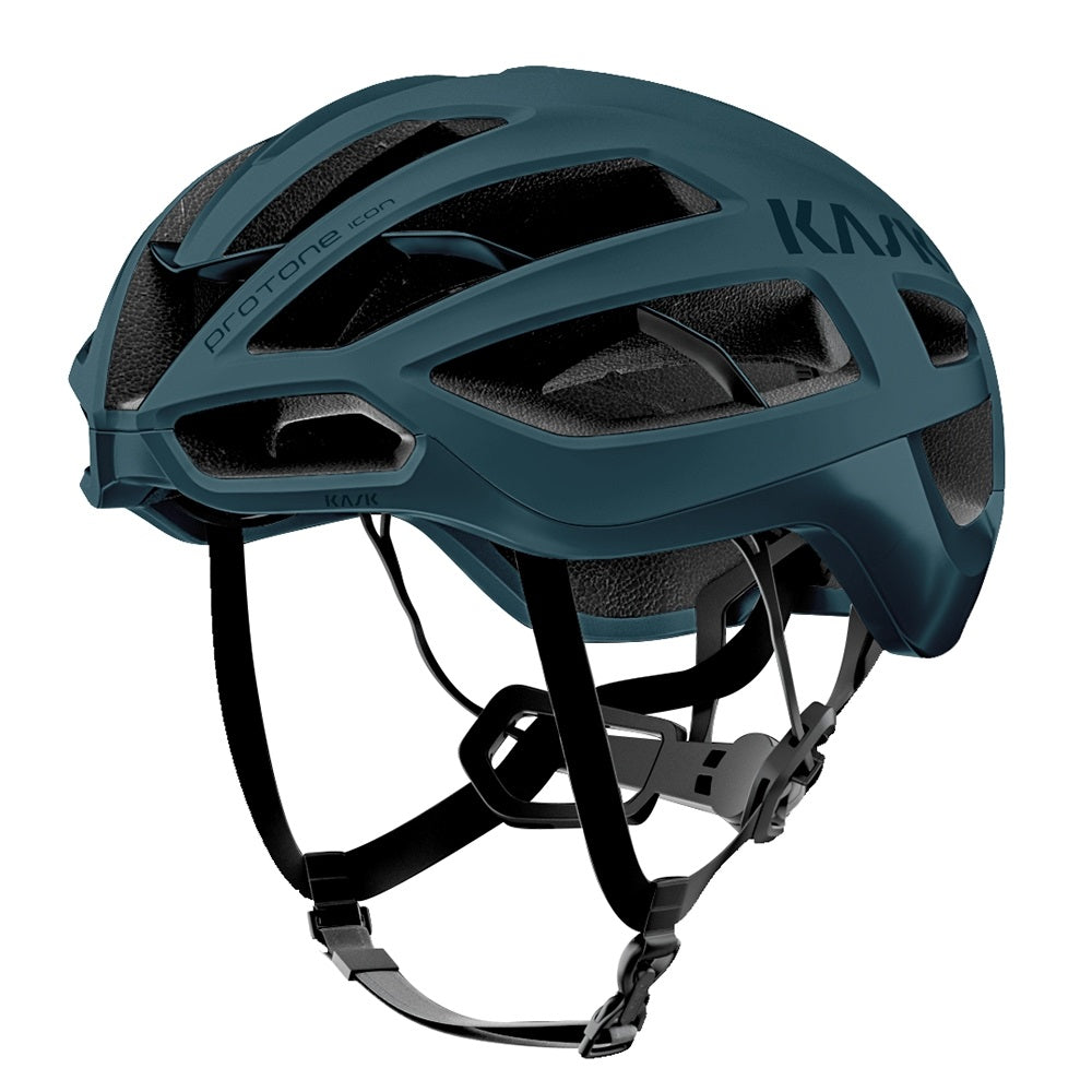 Kask Protone Icon cycling helmet in dark teal matte finish with ventilation