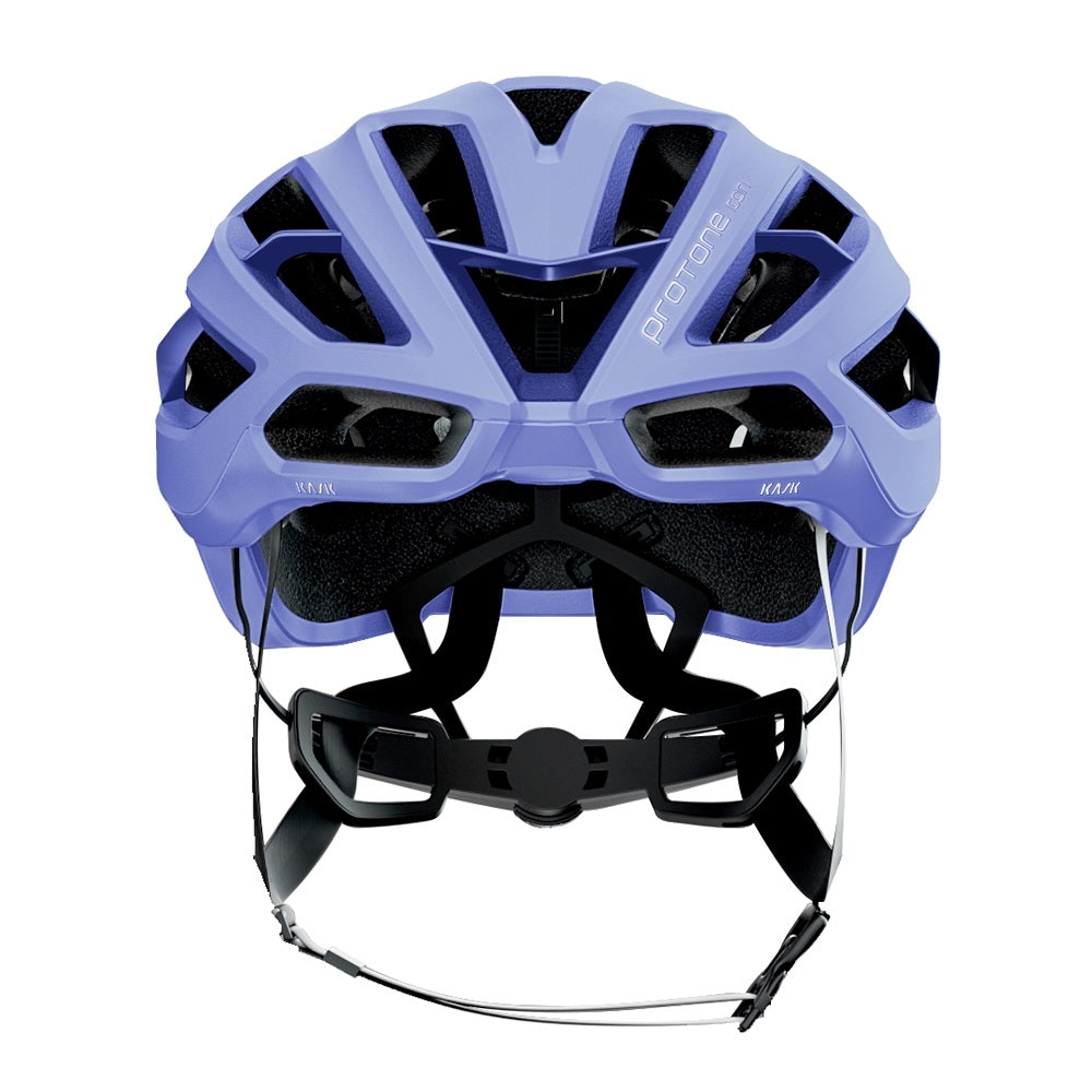 KASK Protone Icon cycling helmet in lavender matt finish, rear view showing ventilation