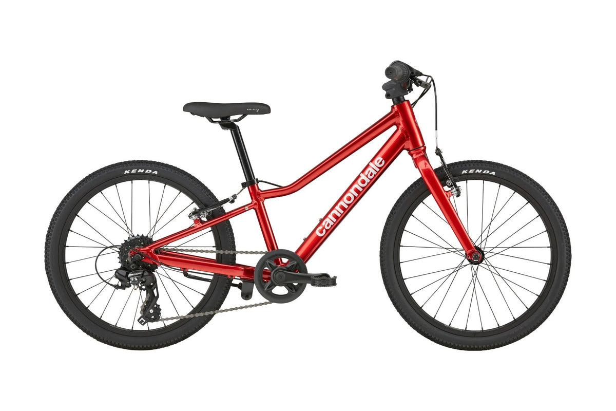 Cannondale Kids Quick C2 children's bicycle in metallic red, side profile view