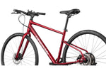 Cannondale Quick 3 hybrid bike in metallic red with disc brakes