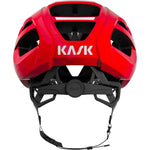 Kask Protone Icon cycling helmet in red, rear view showing ventilation and adjustment system