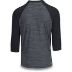 Back view of Dakine long sleeve shirt in black heather with raglan sleeves