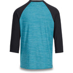 Dakine long sleeve raglan shirt with blue heather body and black sleeves