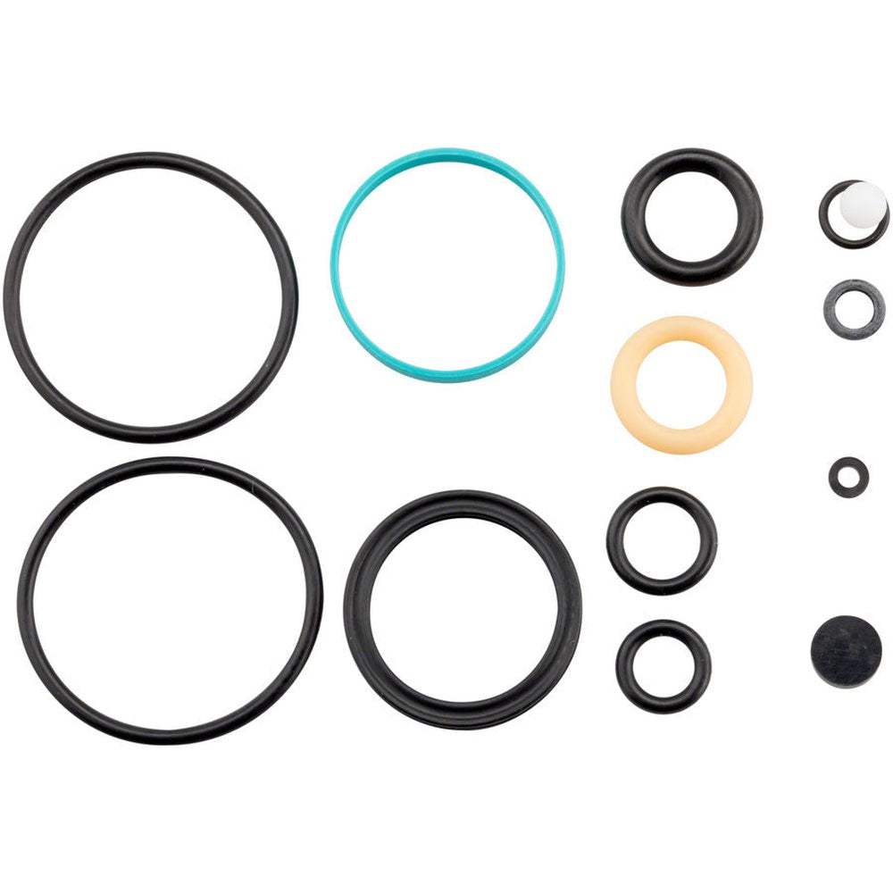 Fox Racing rear shock rebuild kit with various O-rings and seals