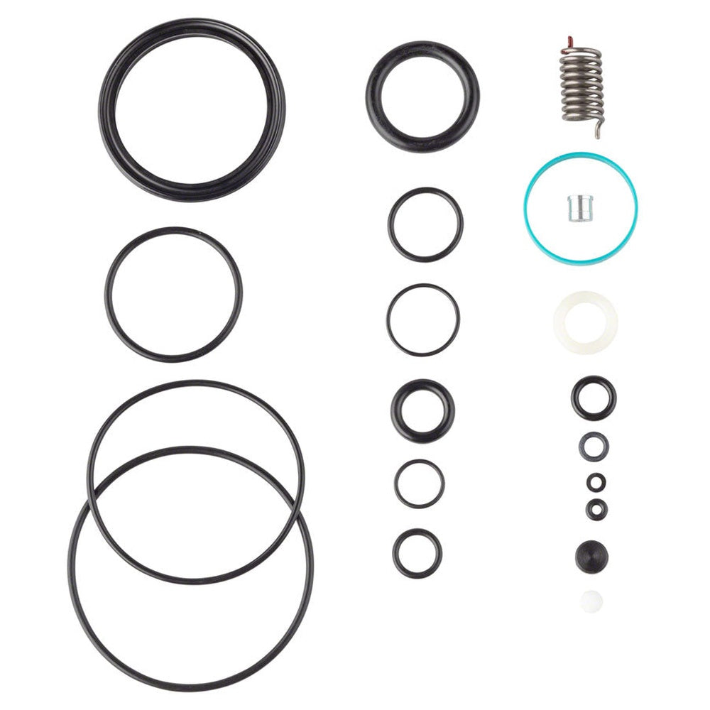 FOX Racing seal kit with black O-rings, gaskets and metal spring components