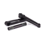 Radio Destro Light bicycle cranks in glossy black finish with spindle