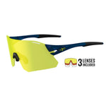 Tifosi Rail sunglasses with blue frame and yellow interchangeable lens
