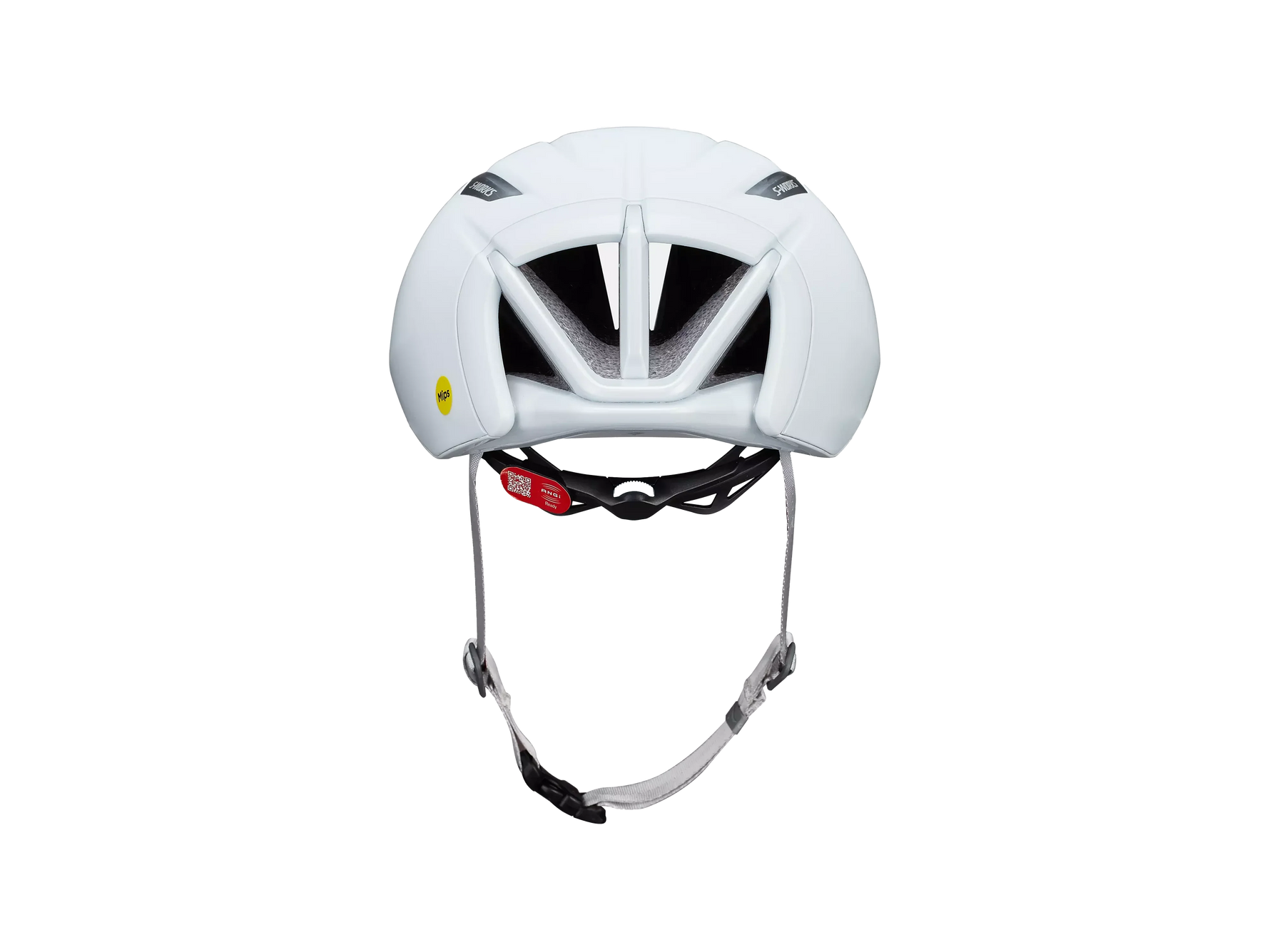 Specialized S-Works Evade 3 white cycling helmet with MIPS technology and chin strap