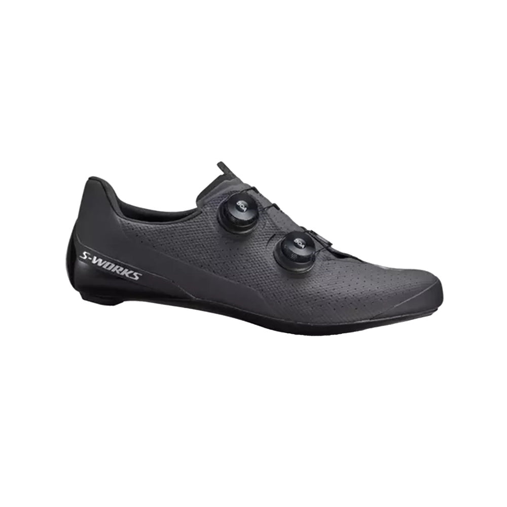 Specialized S-Works Torch cycling shoes in dark gray with dual BOA dials