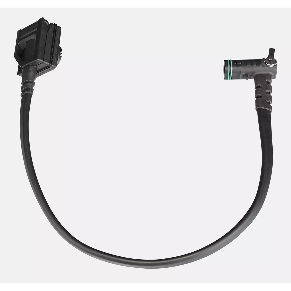 Specialized Levo Gen 3 motor battery wiring harness with two connectors on white background