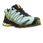 Salomon XA Pro 3D v8 women's trail running shoe in mint green with yellow details