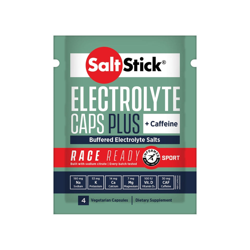 SaltStick Electrolyte Caps Plus with Caffeine 4-count single serve packet