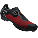 DMT KM4 MTB cycling shoes in black and red colorway with BOA closure system