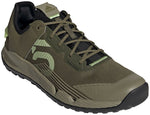 Five Ten Trailcross LT men's mountain biking shoe in olive green with lime accents