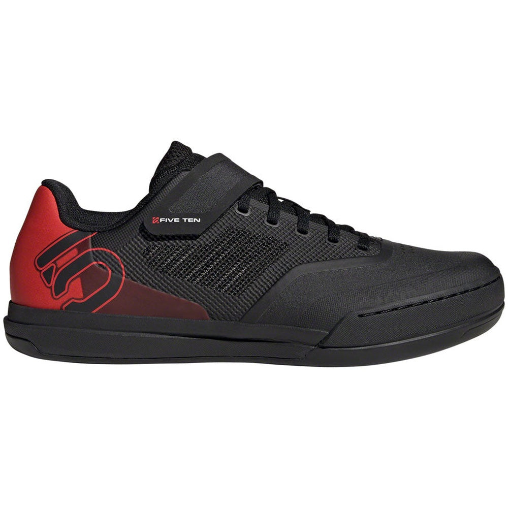 Five Ten Hellcat Pro MTB cycling shoe in black with red heel accent