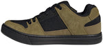Five Ten Freerider MTB shoe in olive green and black colorway on white background