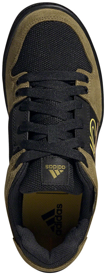 Five Ten Freerider MTB shoe in black and olive green colorway from above